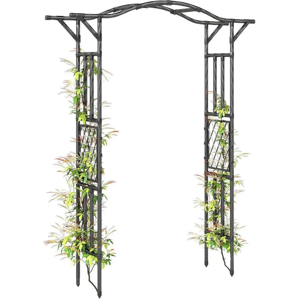 

Садовая арка, 7,5 т, стальная, с ПЭ-покрытием, для вьющихся растений, арка-пергола с удлиненным верхом, для сада или свадебных церемоний