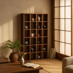 Japanse Tatami Theetafel, Multi-Functionele Erker Tafel, Milieu Zwarte Walnoot, Kleine Minimalistische Tafel.