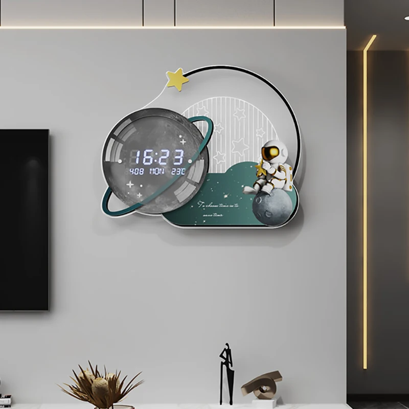 Modern Led Digital Wall Clock 3D Luminous Mute Electronic Creativity Wall Clock Led Wall Clock Jump Second Clock Home Decoration