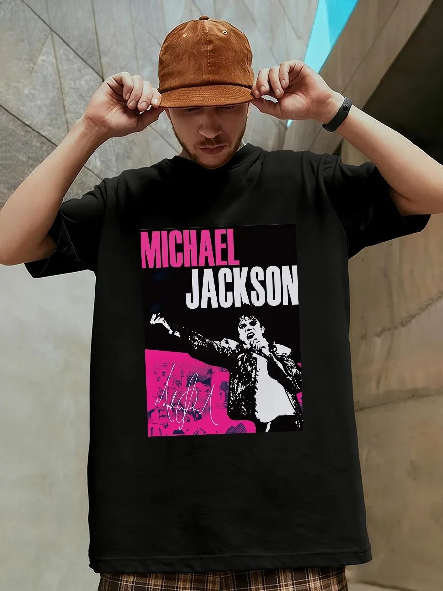 2026 Mens Womens Michael Jackson T-shirts Summer Cotton Casual O-Neck Short Sleeve Fashion Streetwear Clothes Comfortable Tees