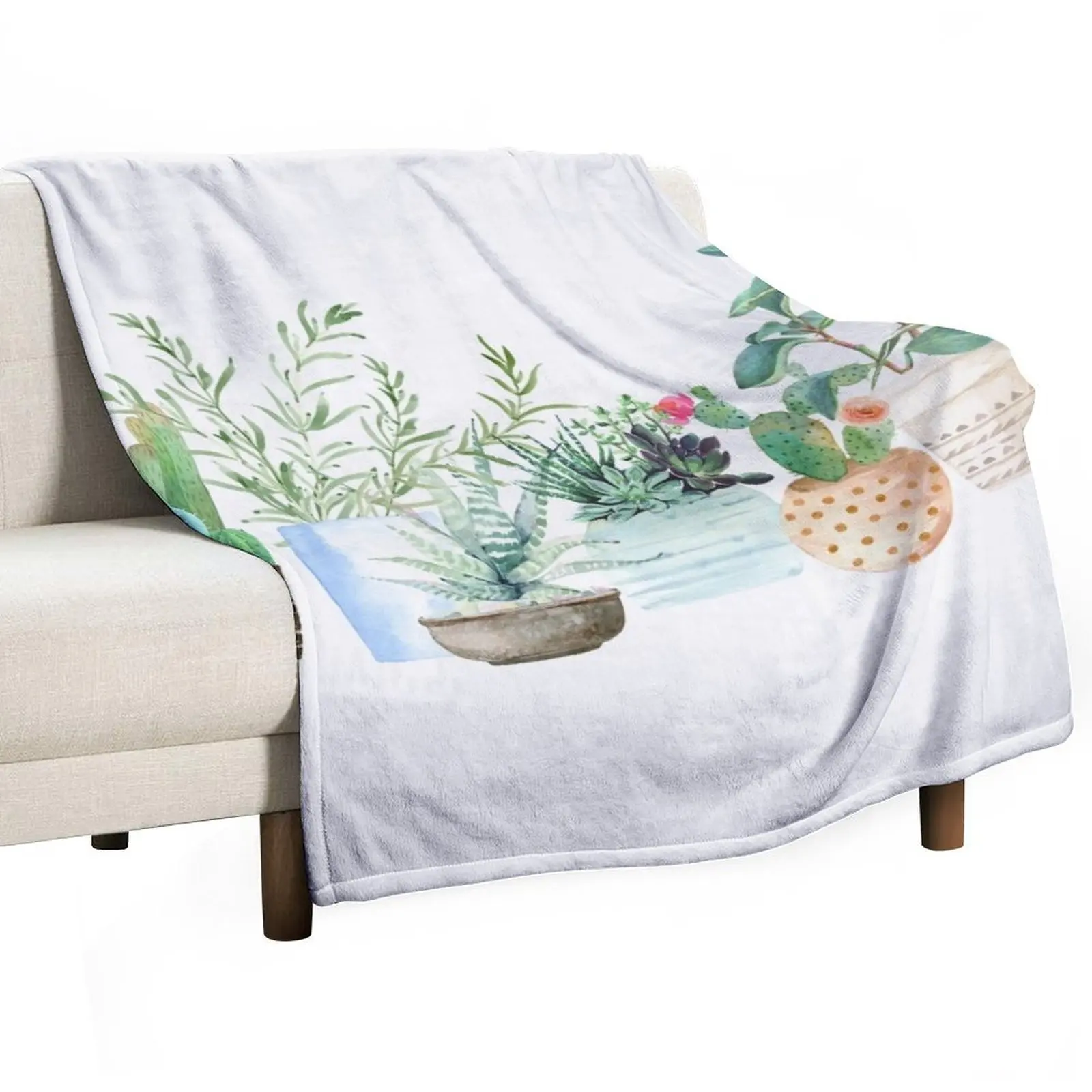 

Plants Throw Blanket Plush Sofa Quilt anime Blankets
