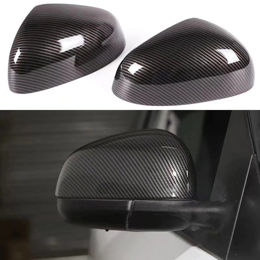 Upgrade For Mercedes For Benz Smart 2009-2021 ABS Matt black/Carbon Car Rearview Mirror Cover trim sticker Car Accessories