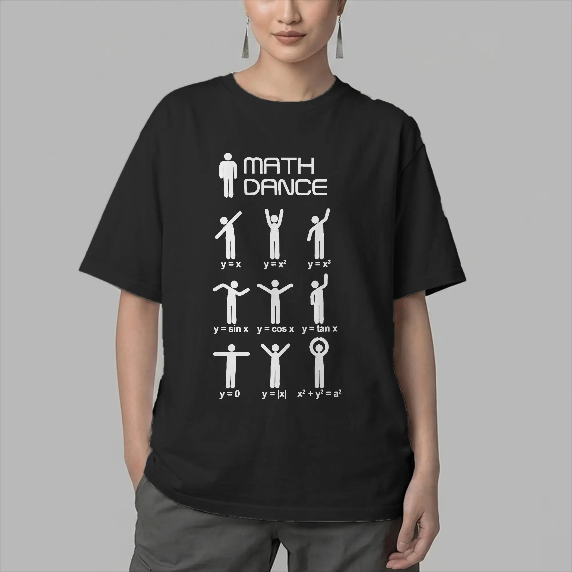 Math Dance Men's T Shirt  Crazy Tee Shirt Short Sleeve O Neck T-Shirt Cotton Original Tops