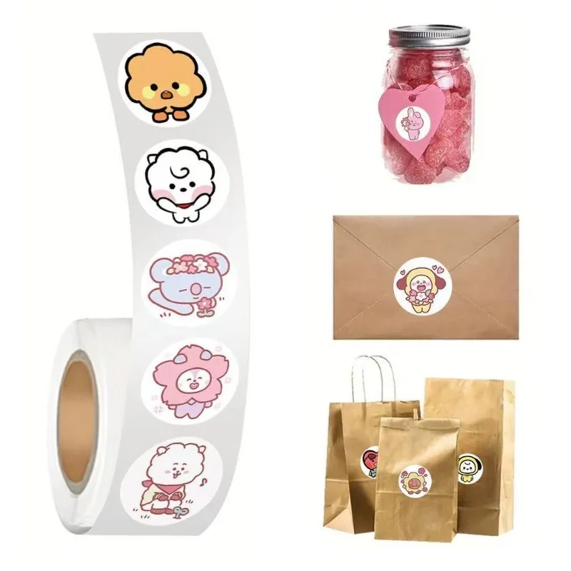 500PCS BT21 Cute Cartoon Stickers K-pop Idol Merch for DIY Phone Case & Scrapbook Decoration - view 6