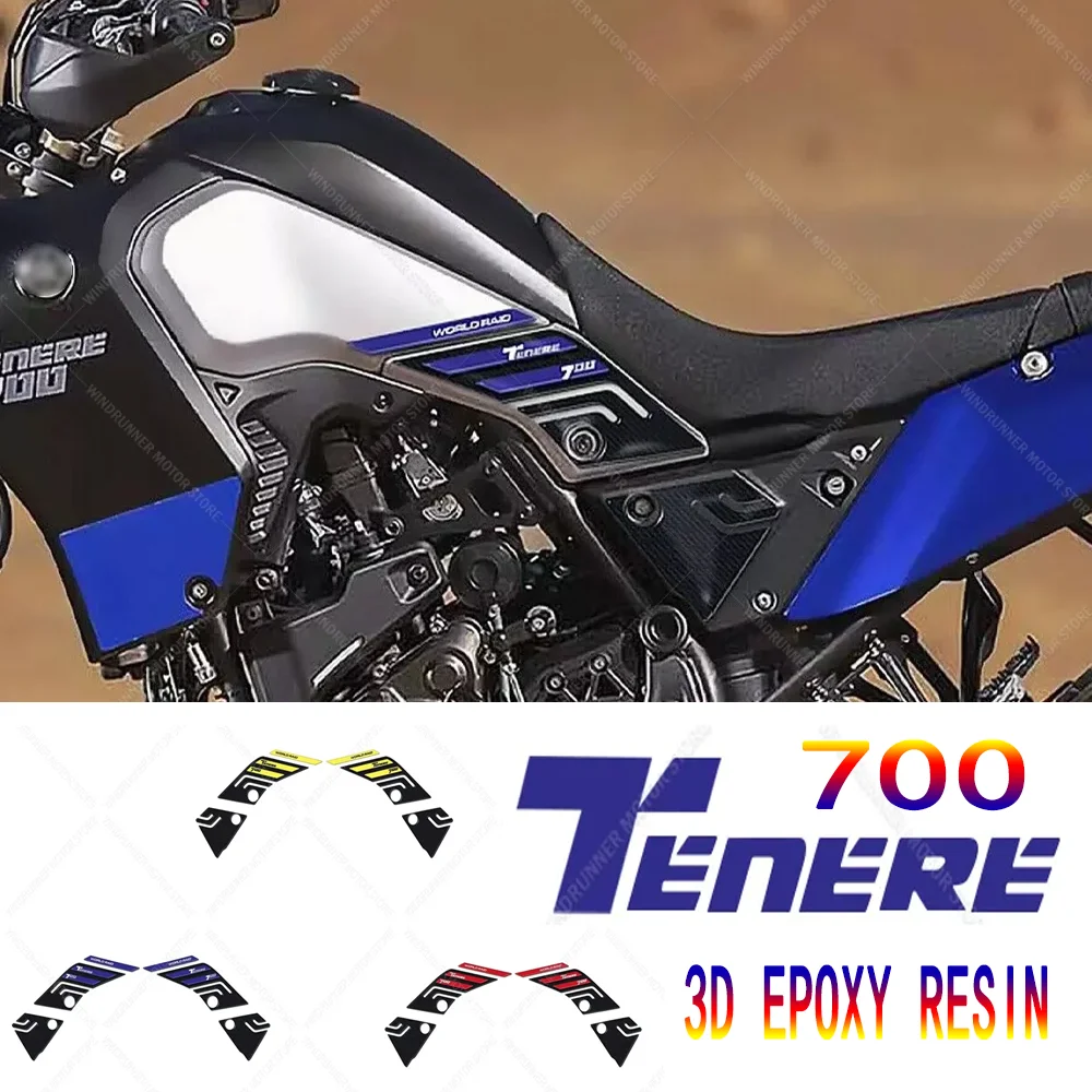 

For Tenere 700 Tenerproof Sticker Motorcycle Accessories Side Protectors Compatible 3D Gel Stickers Anti-Slip Waterproof Sticker