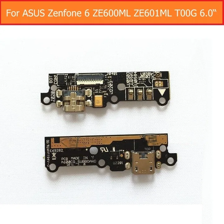 Hot Sale USB Charging Microphone PCB Connector Port Jack Board For Asus Zenfone 6 ZE600ML ZE601ML T00G 6.0