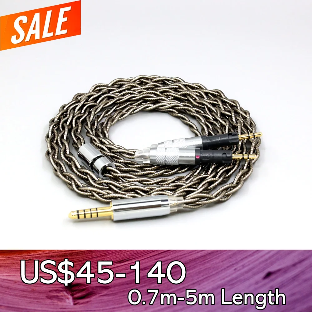 99% Pure Silver Palladium + Graphene Gold Earphone Shielding Cable For Audio-Technica ATH-R70X headphone LN008223