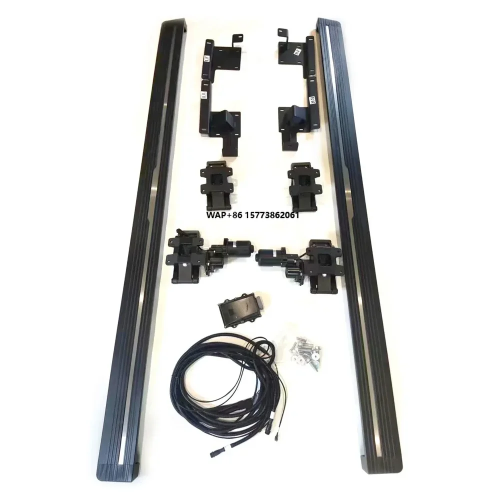 For Hilux Revo (2016-2025 Models) Auto-Retracting Power Running Boards With Single-Side Flowing Light