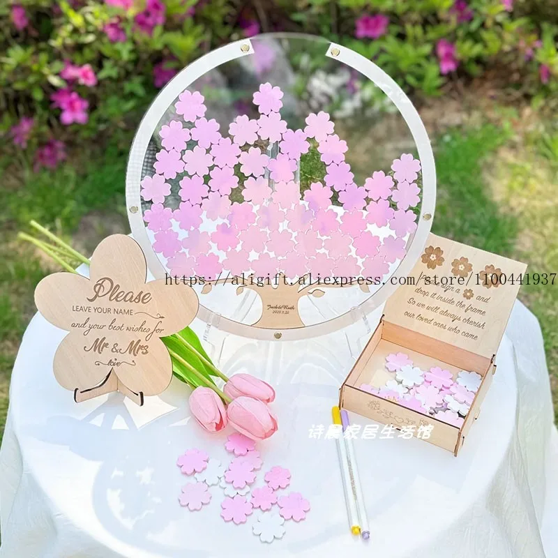 

Creative Wooden Wedding Birthday Decoration Wedding Sign-In Board Wedding Graduation Admission Opening Ceremony Sign Frame