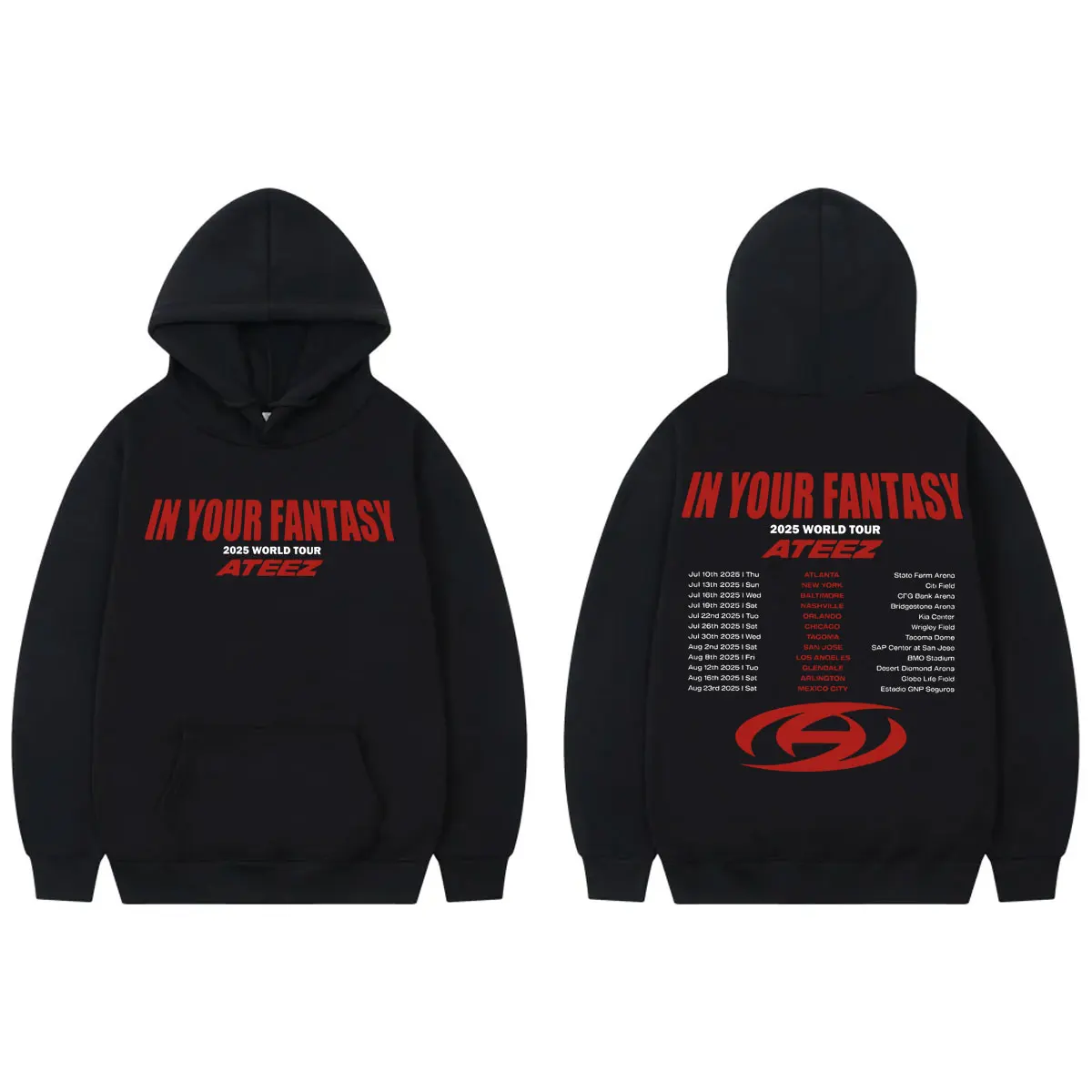 

In Your Fantasy 2025 World Tour ATEEZ Merch Hoodie Men Women Clothing Harajuku Kpop Sweatshirt Fashion Hip Hop Vintage Pullovers