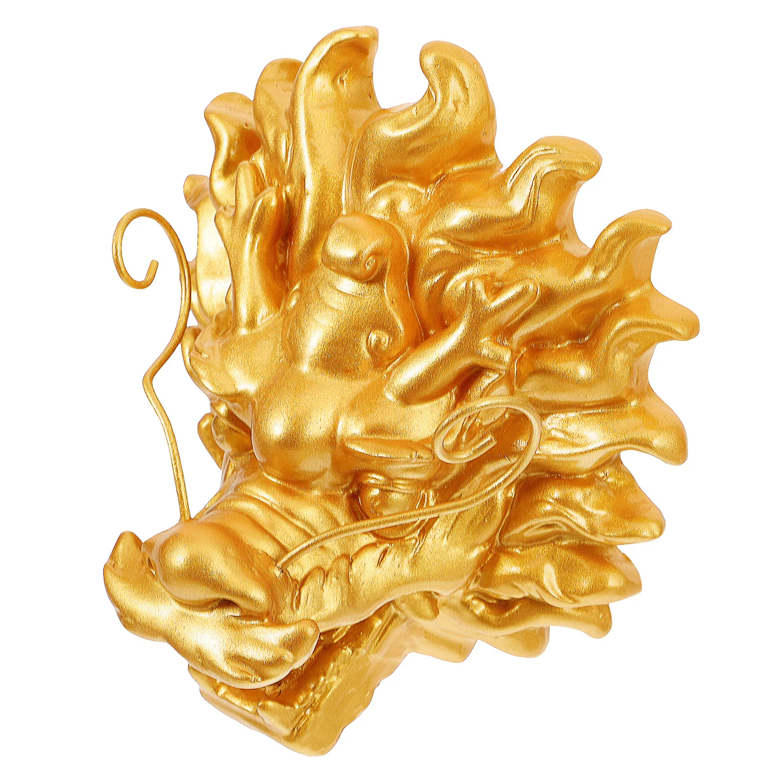 

Золотая голова дракона, смеситель для фонтана, большой садовый водопровод из смолы, уличный настенный фонтан, декор для садовой воды