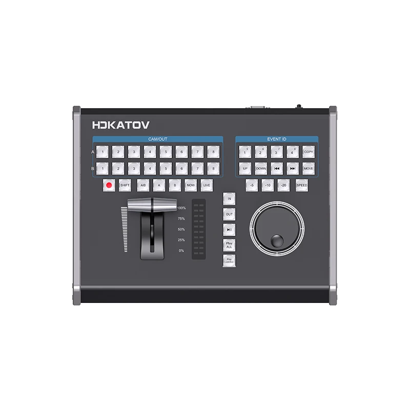 

HDKATOV KT-KD61Vmix Slow Motion Video Switcher 8 Channel T-bar Control Panel Broadcast-grade Multi-channel A/B Source Switching