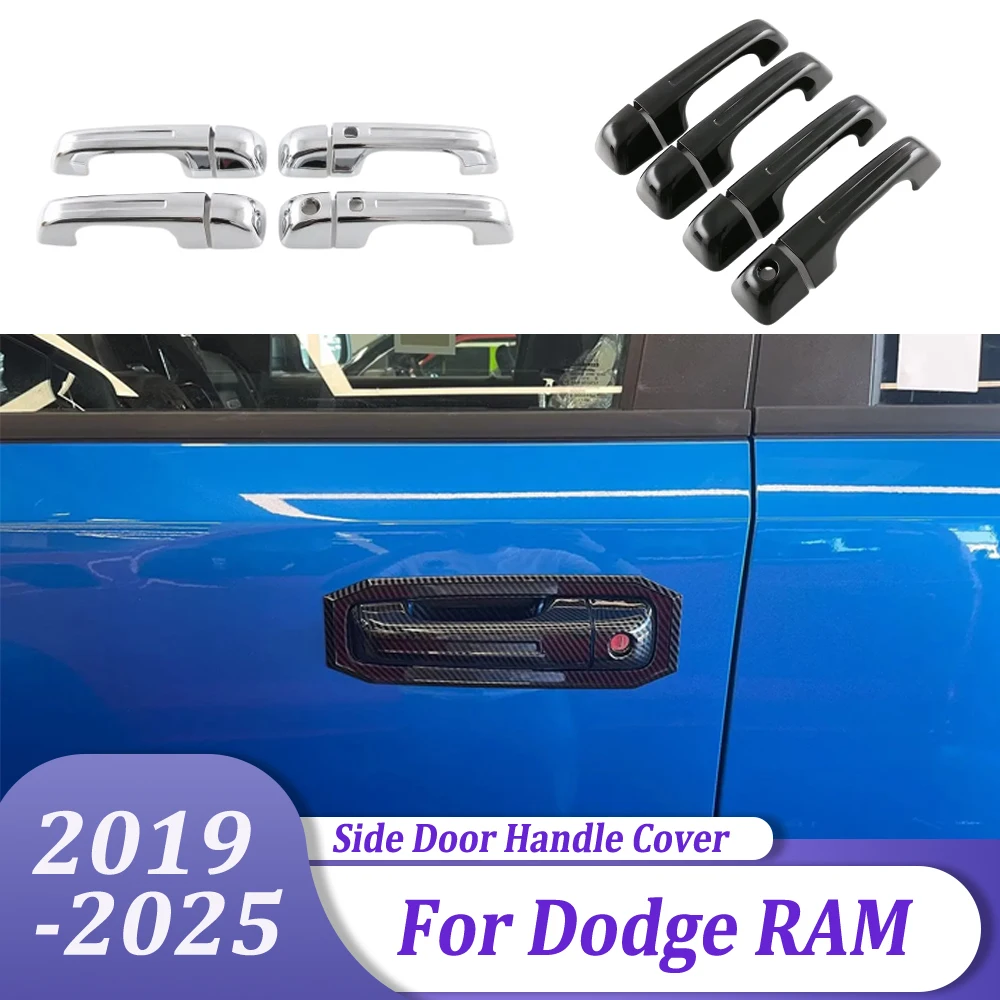 

Side Door Handle Cover Trims Frame Exterior Auto Styling Accessories For Dodge RAM 2019 2020 2021 2022 2023 2024 2025