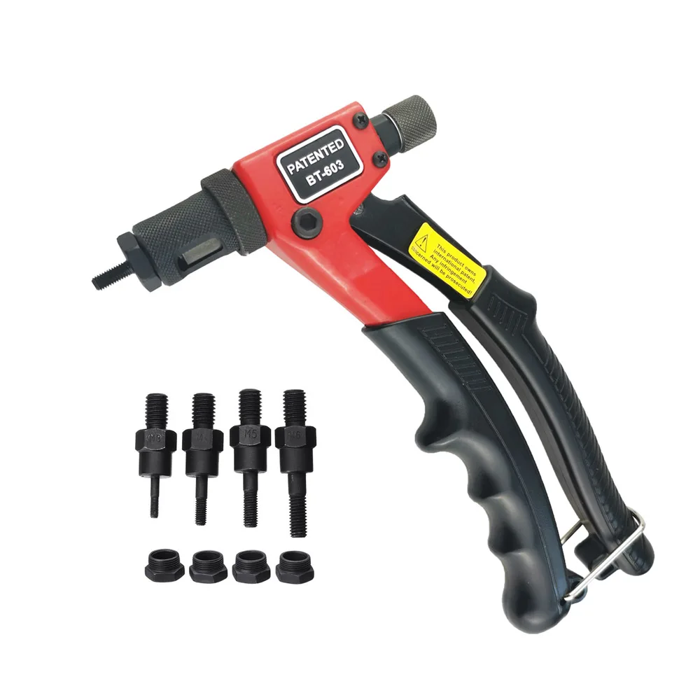 ALLSOME BT-603 Manual Riveter Gun Hand Rivet Tool Kit Rivet Nut Setting Tool Nut Setter M3/M4/M5/M6