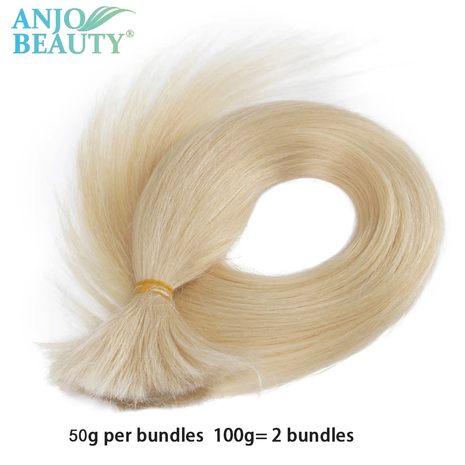 Straight Human Bulk Hair Braiding For Braiding Vietnamese Human Hair Bundle Blonde No Weft 12-28 Inch Bulk Hair Extensions