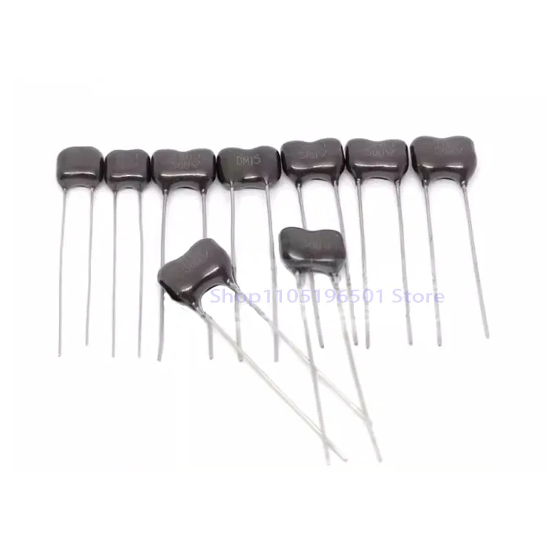 5pcs 1P-10000PF 500V Silver Mica Capacitor 22PF 47PF 100PF 220PF 430PF 1000PF 1500PF 2000PF 2700PF 3000PF 3600PF 4300PF 4700PF 6