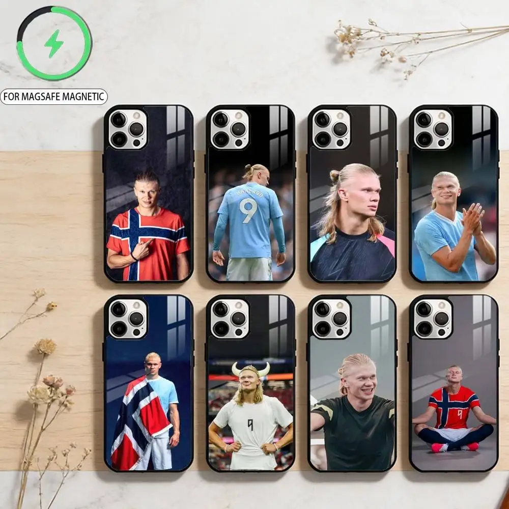 Erling Haaland Football Star-S  Magnetic For Magsafe Wireless Charging Phone Case For iPhone17,16,15,14,13,12,11 Plus,Pro Max