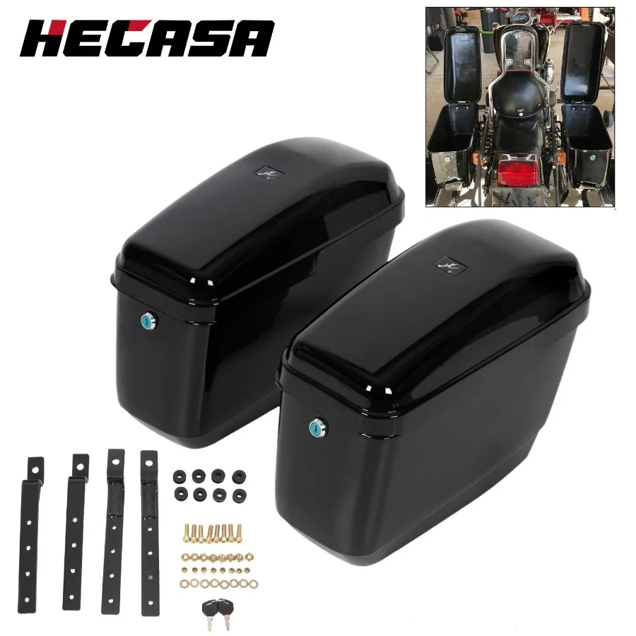 

Мотоциклетные жесткие седельные сумки, сумки для багажа для Harley Honda Suzuki Yamaha Cruiser