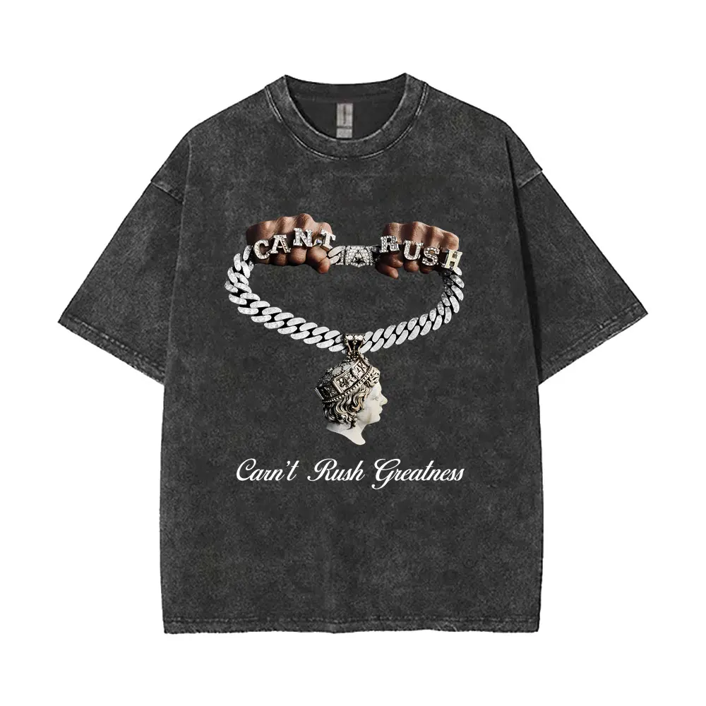 

Washed Vintage Rapper Central Cee Can't Rush Greatness Merch 2026 T-shirt Men Hip Hop Fashion T Shirts Mens Oversized Streetwear