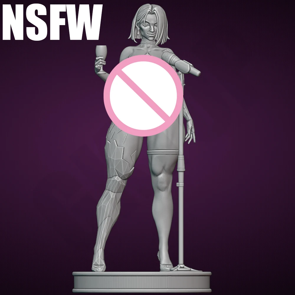 1:24 FUTA Officer Rhu Frost Lady NSFW 3d Print Набор игрушек из смолы Gk Неокрашенная фигурка Diy Несобранная статуя Фигурки Модель игрушки