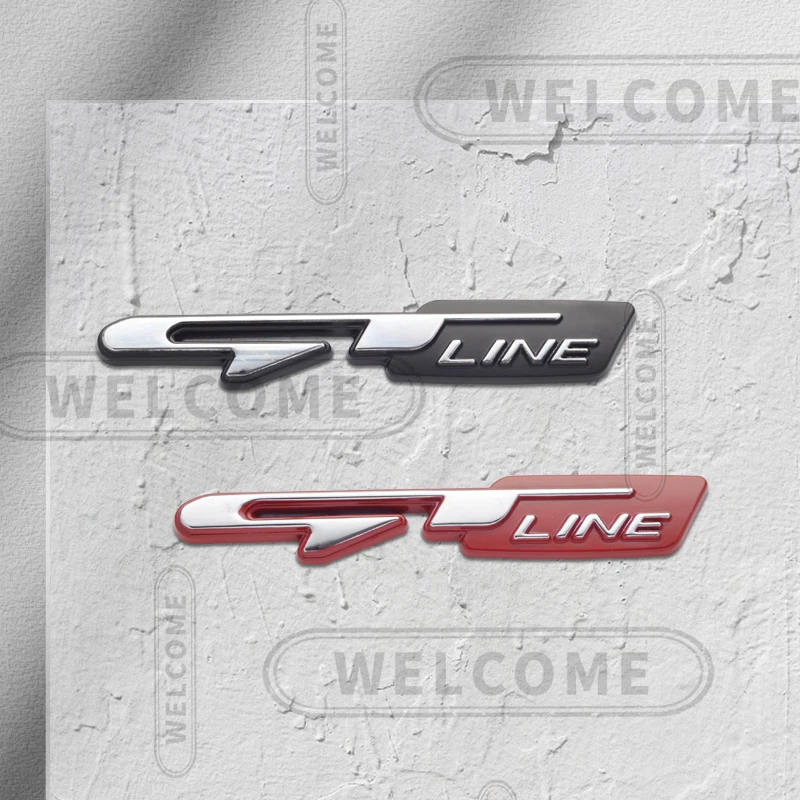 3D Metal GT Line Logo Car Letter Emblem Grille Badge Sticker Trunk Decals For Kia Sportage Sorento K3 K5 K9 Styling Accessories view 2
