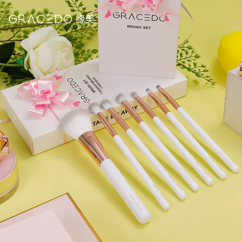 Makeup Brush With Round Barrel Marble Supply, Beauty Tools, Eye Makeup Set, Eyeshadow Brush, Blush Brush, Marble Texture