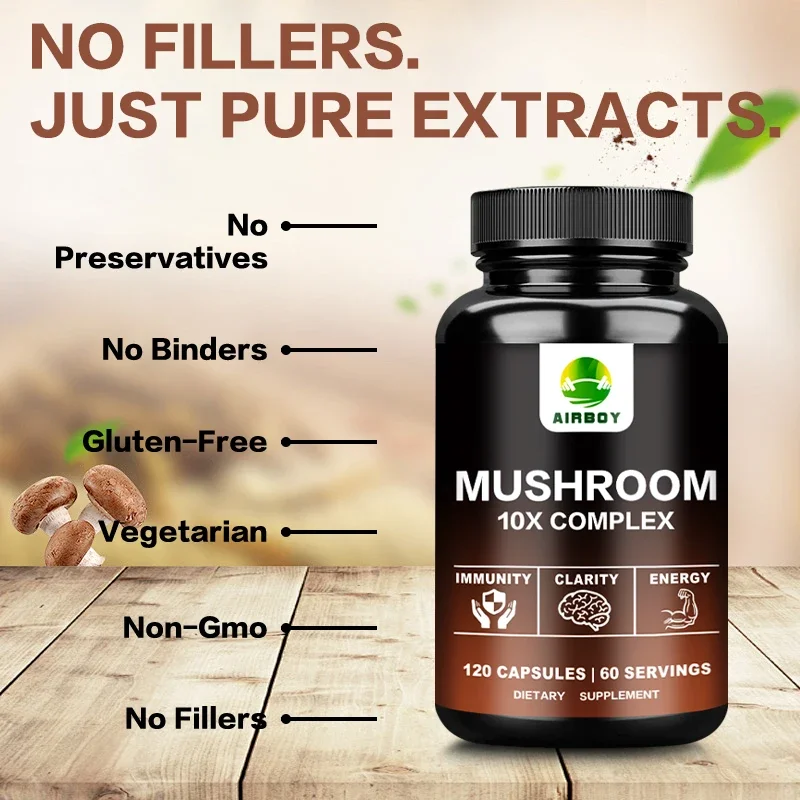 Mushroom Complex - Nootropics, Supports The Immune System, Improves Memory and Cognition