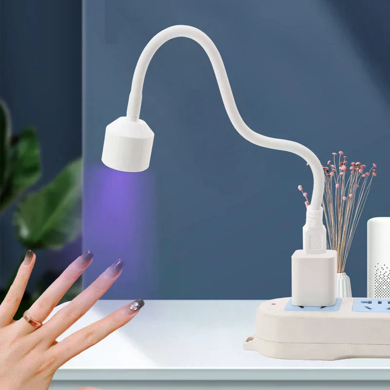 Sèche-ongles lumière UV lampe à ongles pour sécher le Gel vernis à ongles interrupteur au pied à clipser bureau Flexible Mini Portable USB pour manucure à faire soi-même
