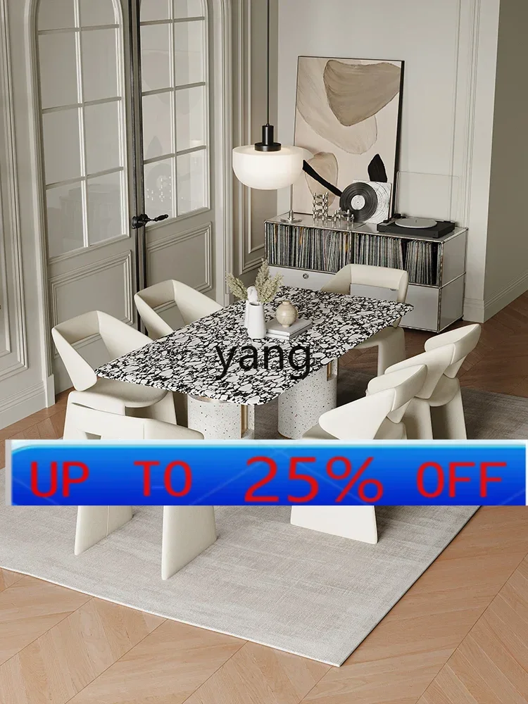 

LH household dining table modern rectangular dining table light luxury