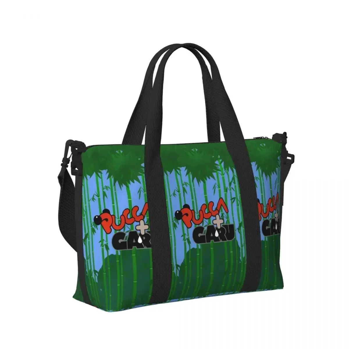 Pucca Beach Travel Bag Large Capacity Tote Bags for Gym Sport Women Shopping Duffle Shoulder Bag