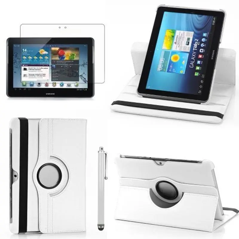 360 Graden Draaiende Pu Leather Case Cover Voor Samsung Galaxy Tab 2 10.1 