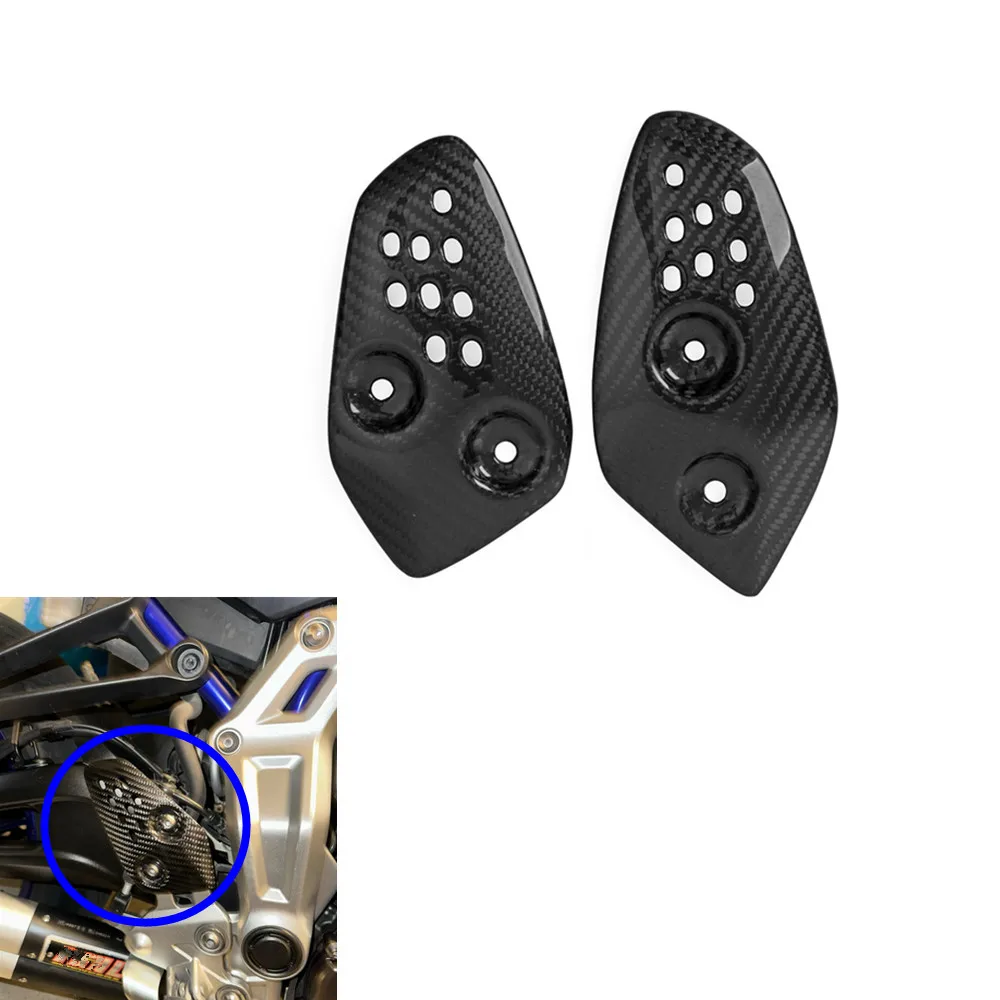 

For YAMAHA MT07 MT-07 FZ-07 2013-2018 2019 2020 2021 Heel Guard Carbon Fiber Motorcycle Rearset Foot Peg Mount Plates