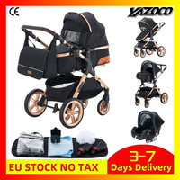 3 in 1 Stroller Baby Stroller Baby Car 3 in 1 Stroller Luxury High Landscape Travel Pram Lightweight Portable One-hand Push Pram