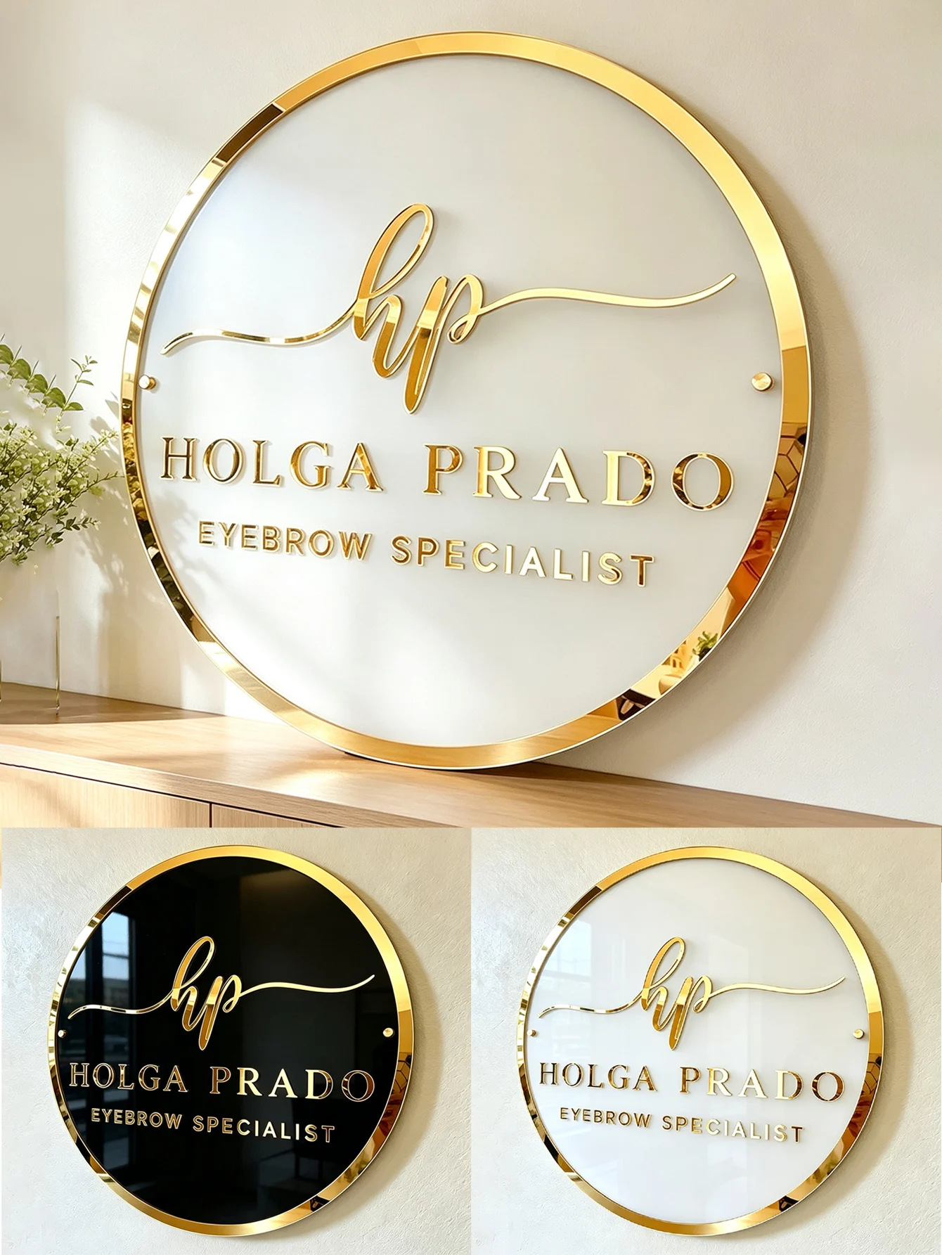 1 customizable acrylic sign, 1 customizable matte black and white acrylic sign, wall-mounted entrance sign, commercial use, personalized text and logo, acrylic sign, custom acrylic sign, acrylic panel, commercial acrylic panel, salon acrylic sign, bar sign, custom sign, logo sign. Home decoration, holiday gifts, decorative plaques, custom text