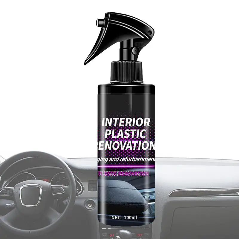 

Car Trim Restorer Spray Automotive Interior Restoration 100ml Car Refurbish Agent Multifunctional For Seats Dashboard