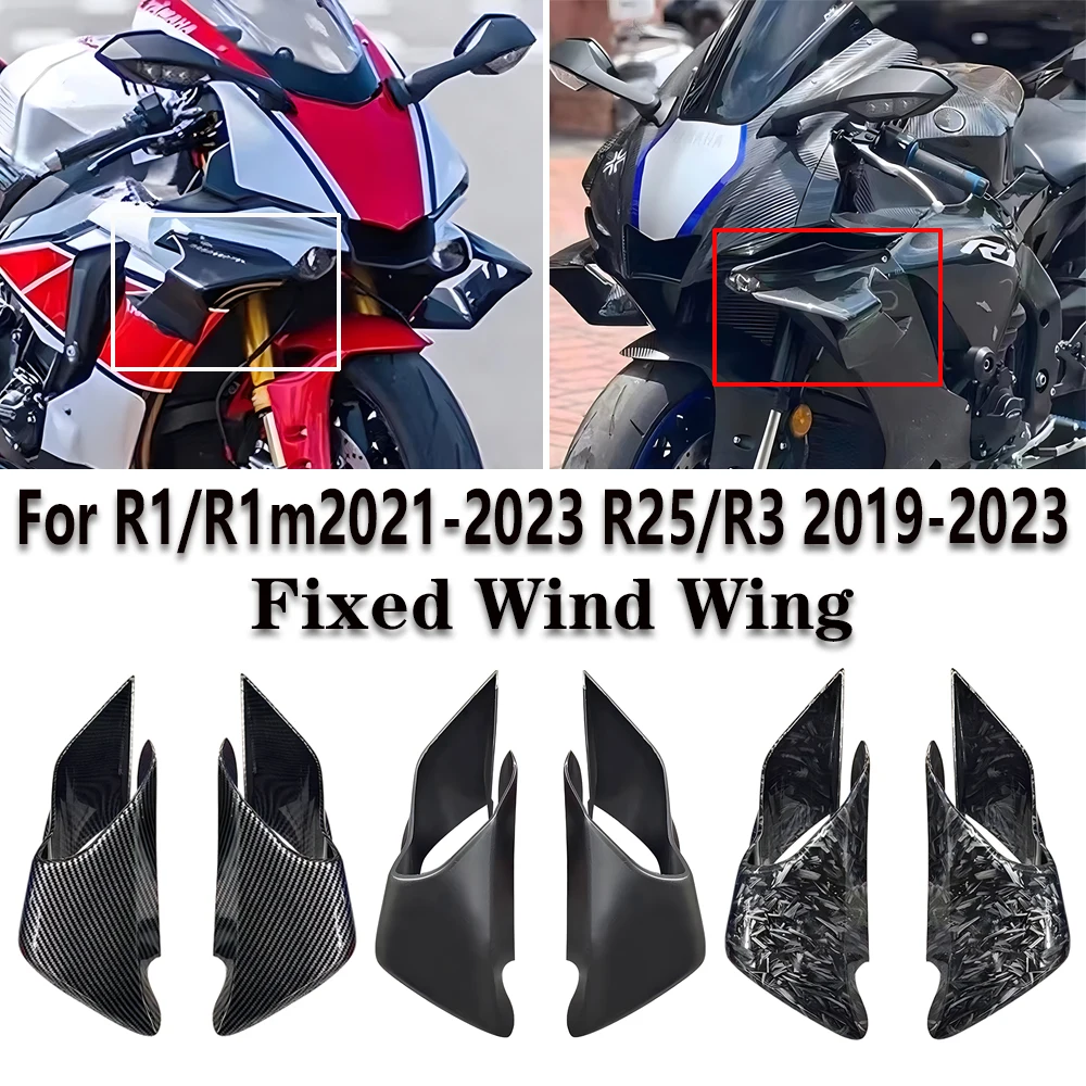 

For Yamaha R25 R3 2019 2020 2021 2022 2023 Winglet R1 R1M 2021 2022 2023 Fixed Wind Wing Motorcycle Fairing Shell Accessories R1