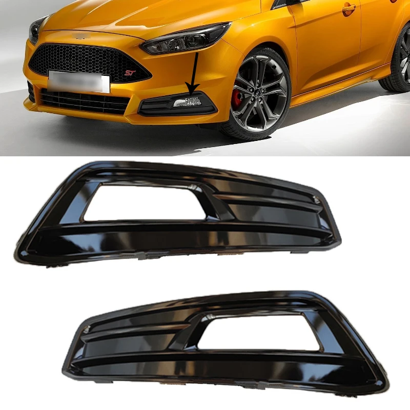 

Front Bumper Fog Light Cover For Ford Focus ST 2015 2016 2017 2018 Grille Foglights Headlights Covers Frame Hole Car Accessories