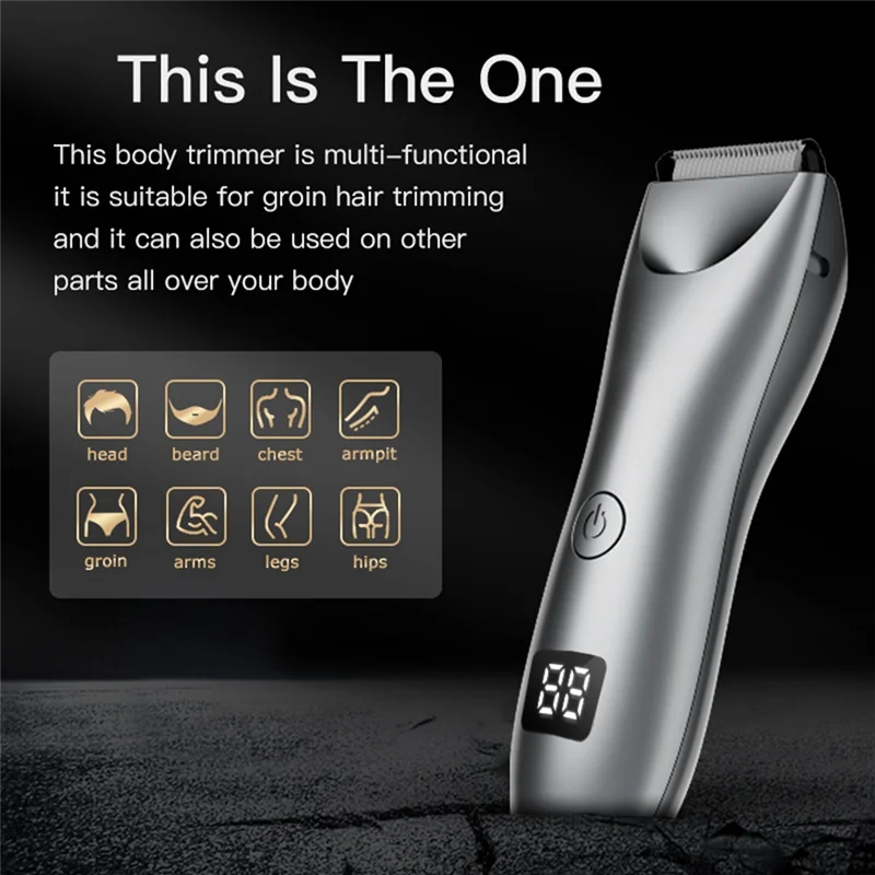 AC39-Trimmer Beard For Man Shaver Homme Razor Beard Shaper Armpit Chest Hair Trimmer Professional Barber LED Display