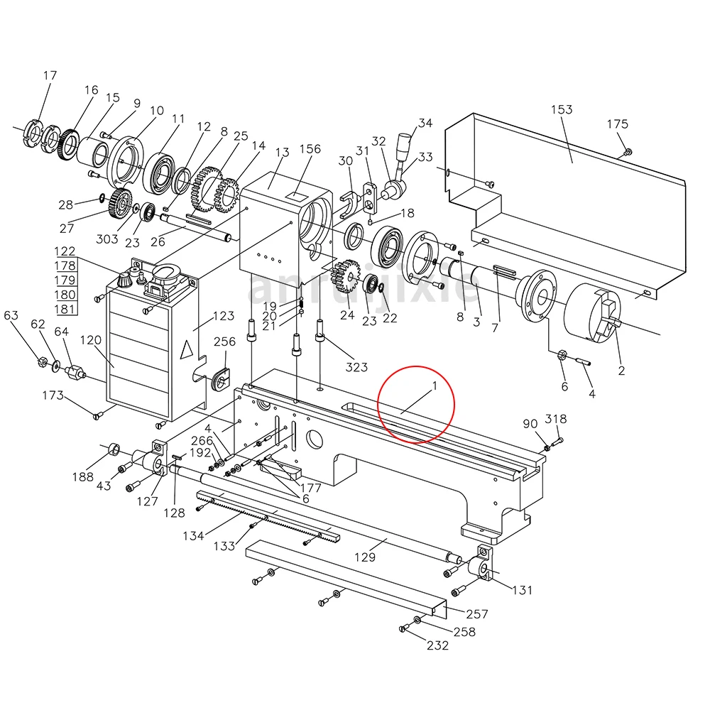 Bed Way SIEG C2&BusyBee CX704&Grizzly G8688&Compact 9&JET BD-6/200mm/300mm Benchtop Metal lathe Spare Parts