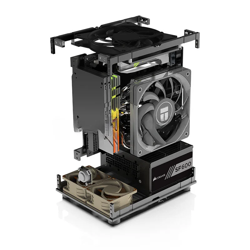 For 7.9-liter F1-SFX single display SFXL power supply itx small chassis with double-sided inverted heat dissipation holes