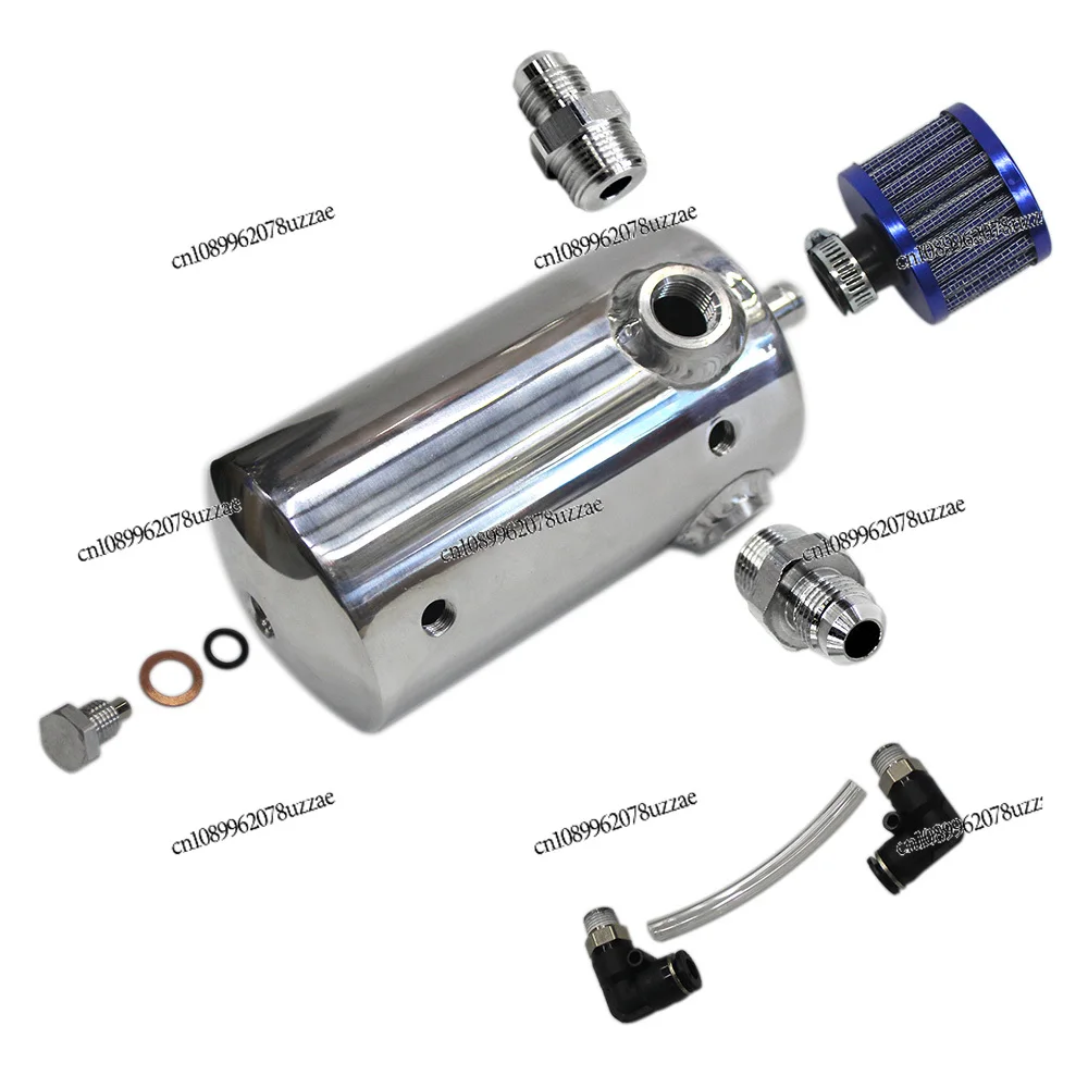 Car Modification with Air Filter Oil Breathable Pot AN6 Connector Waste Oil Recovery Pot, High Flow Pot 0.5L