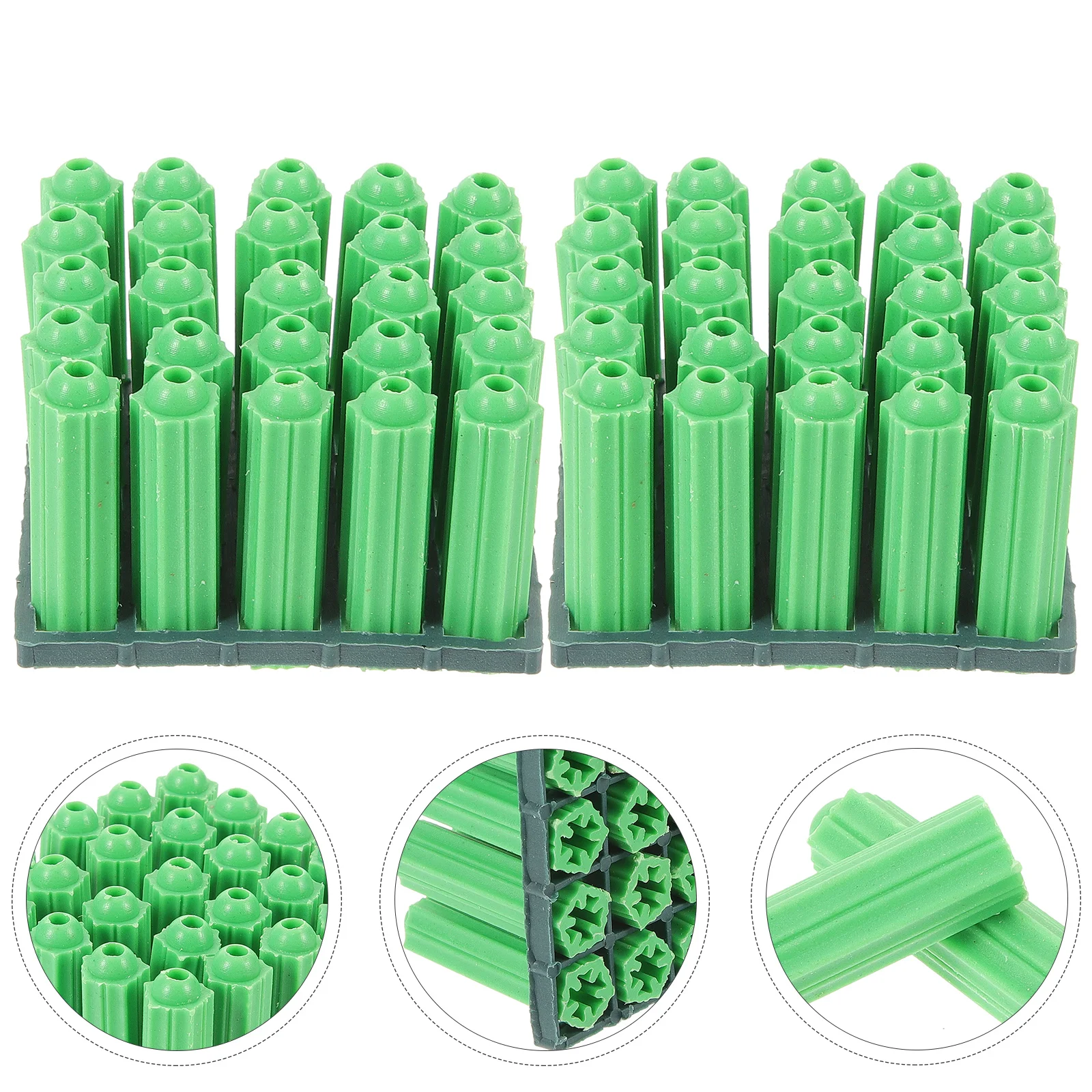 100pcs Wall Anchors Drywall Screws Expansion Tubes Wall Plug Bolts Plastic Expansion Tubes