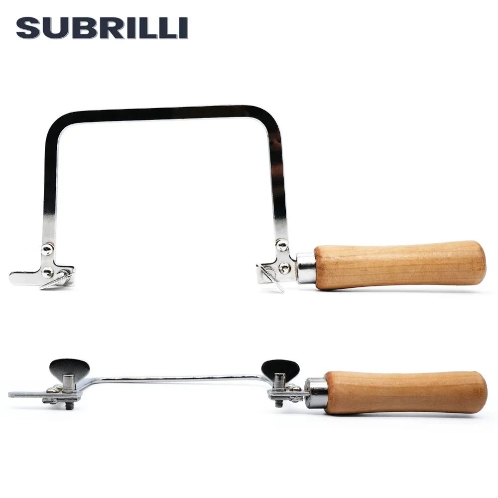 SUBRILLI U شكل منحنى المنشار القوس مجوهرات خشبية اليد المنشار الإطار زهرة نمط خط نشر اليد جارلاند النقش لتقوم بها بنفسك سلك المنشار