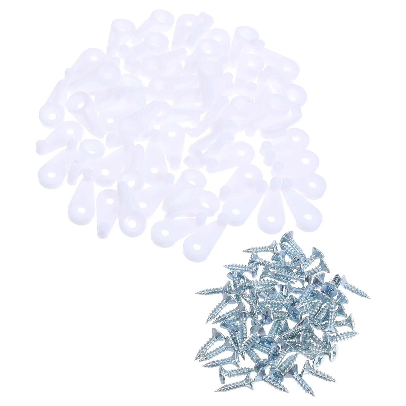 

60Pcs Wardrobe Mirror Glass Retainer Clips Frameless Mounting Hardware Secure Clip Set for Cabinets Bathroom Mirrors