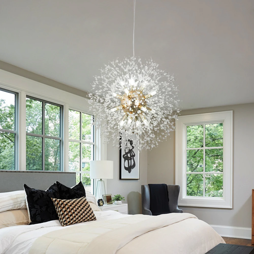 VETRULUS Modern Dandelion Lighting Pendant Lights Living Room Dining Bedroom Pendant Lights Starry Fireball Lighting Fixtures 