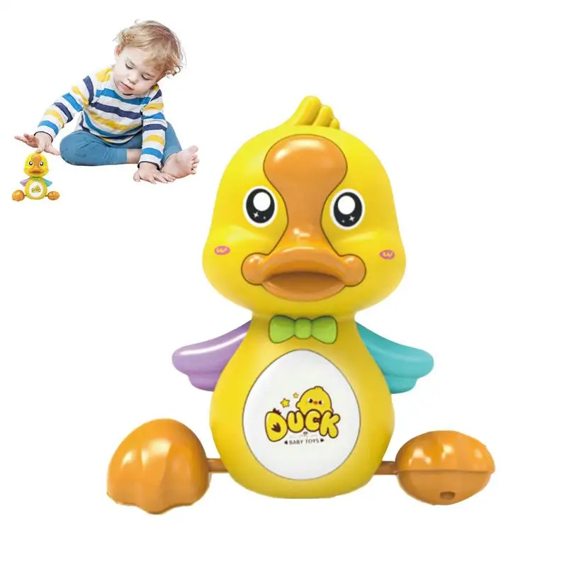 Musical Duck Crawling Toy Musical Duck Toy Shaking Yellow Duck Interactive Model For Children Crawling Helper