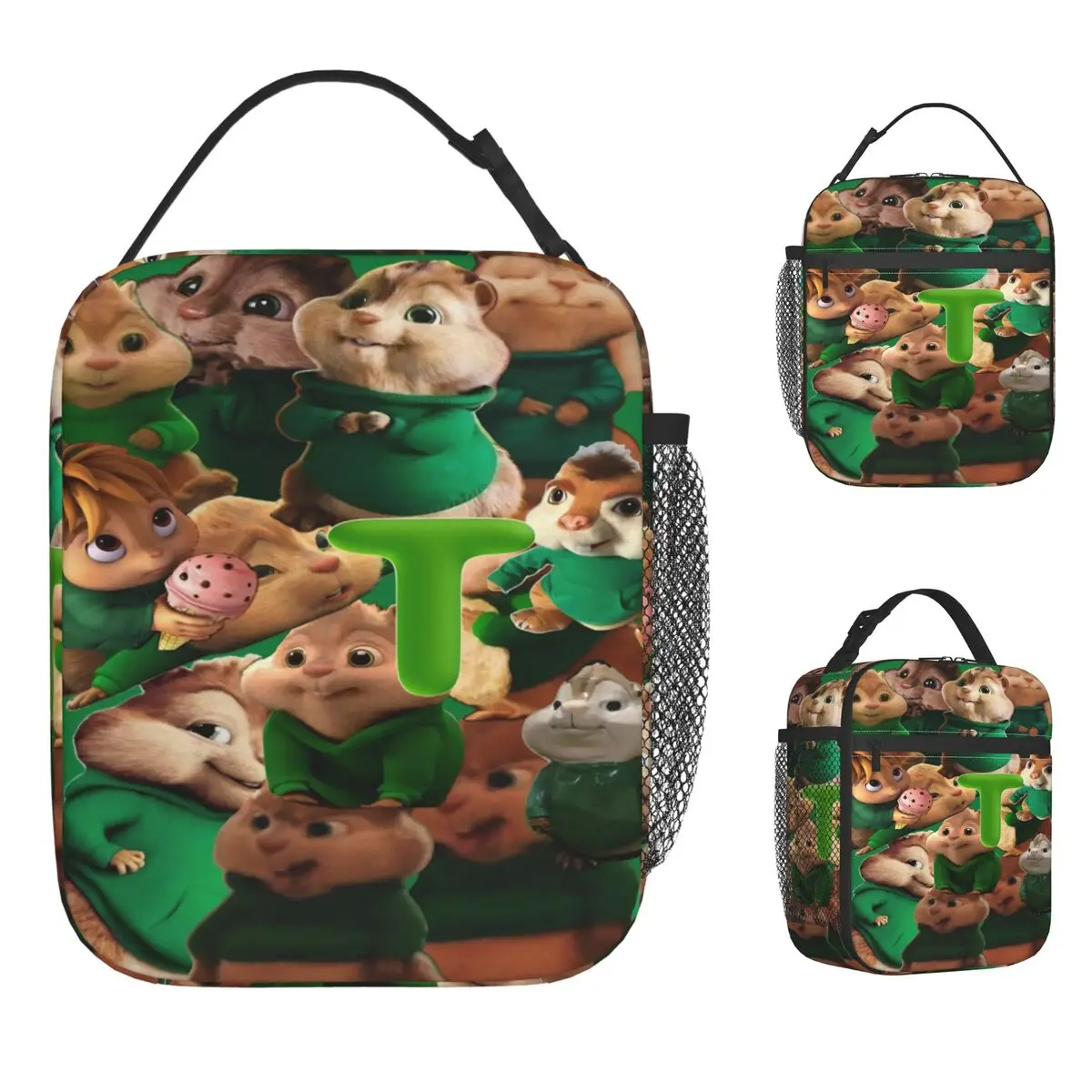 أكياس الغداء المعزولة الحرارية من ألفين آند ذا تشيبمنكس للمكتب، حقيبة طعام محمولة، صندوق طعام حراري مبرد