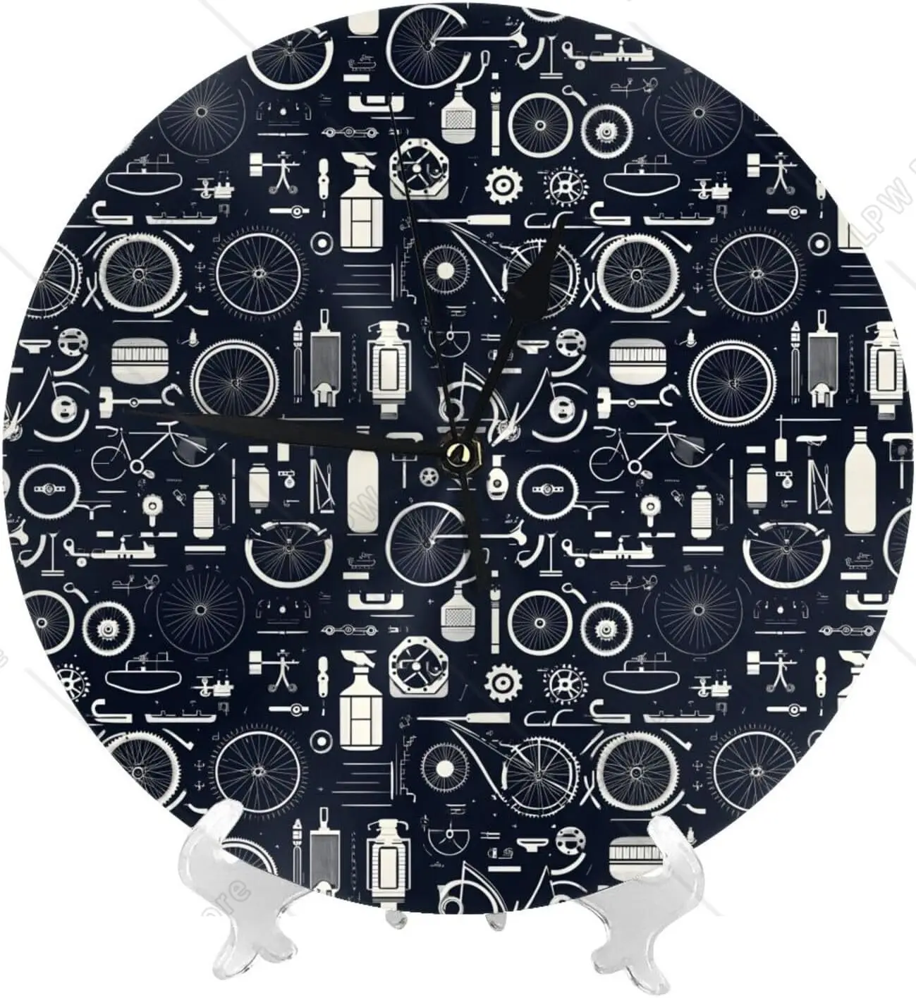Wall Clocks Battery Operated 10 InchBicycle Print Modern Silent Small Wall Clocks for Living Room Kitchen Office Decor