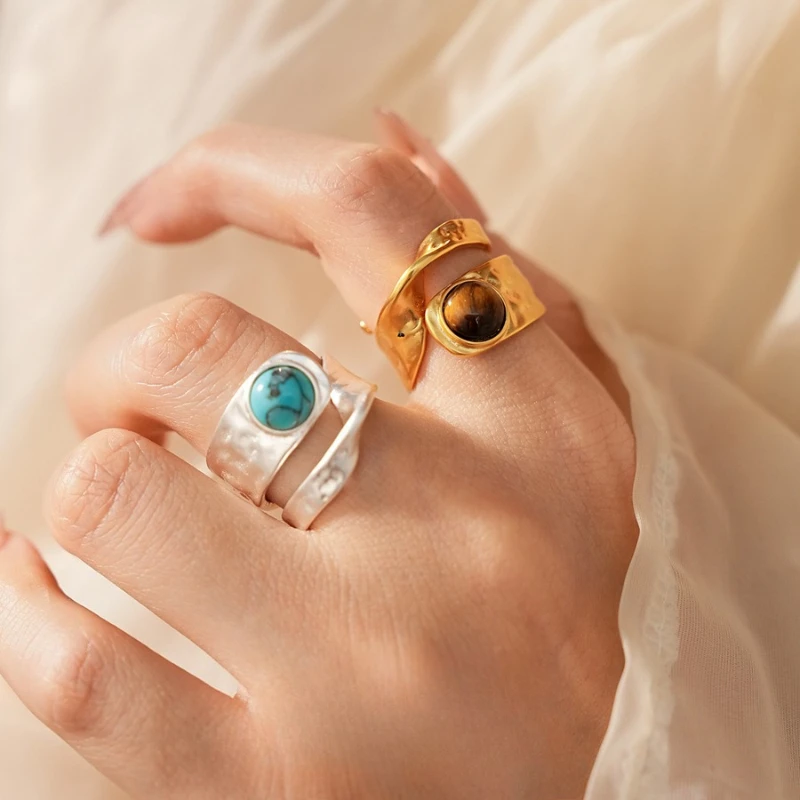 Fashion Jewelry Vintage Temperament Personality Simply Design Open Rings For Women Female Gifts Hot Sale 2025 Trend New