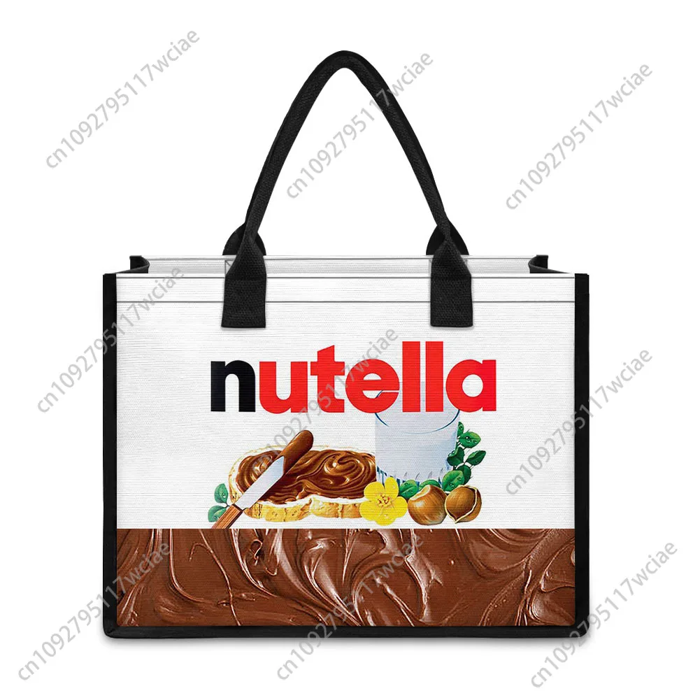 

Nutellas Bag Custom Handbag Womens Canvas Bag Personalized Tote Bag Shoulder Bag Travel Party Beach Gift